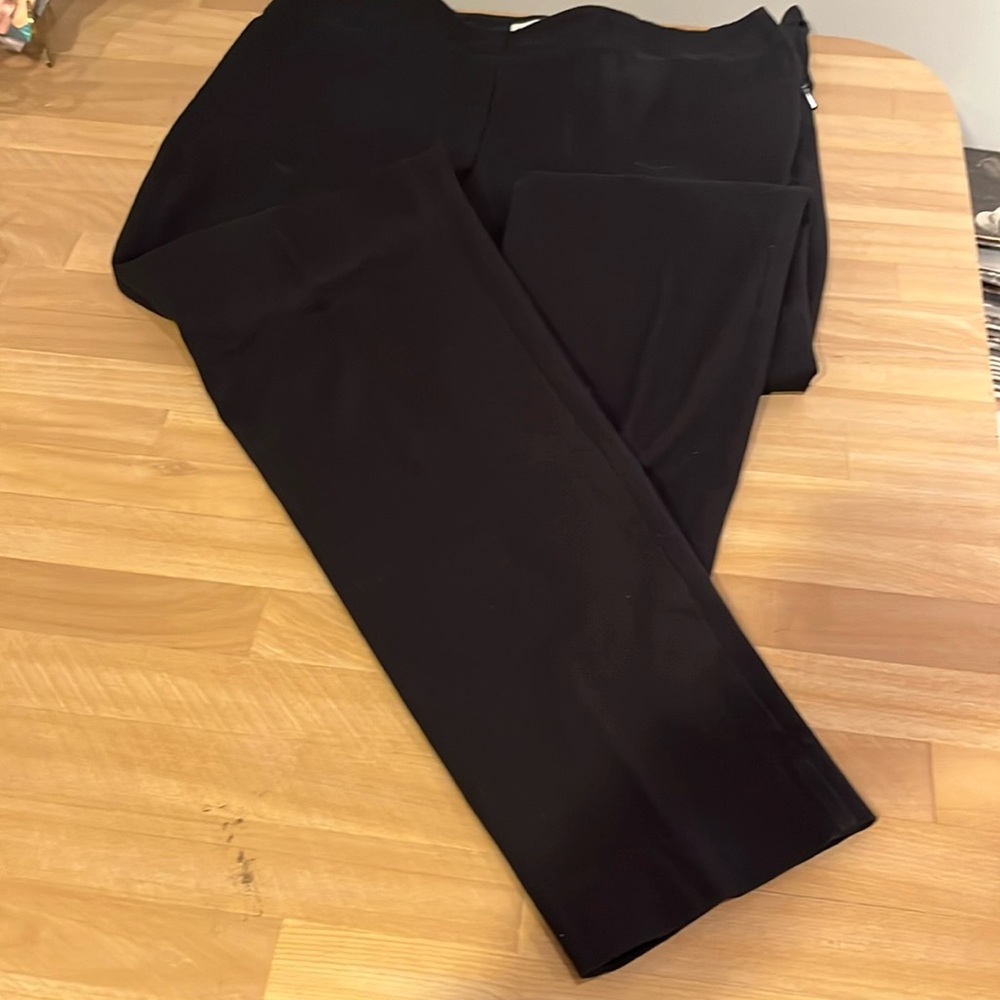 Talbots size 8p woman’s black pants with side zipper and button closure